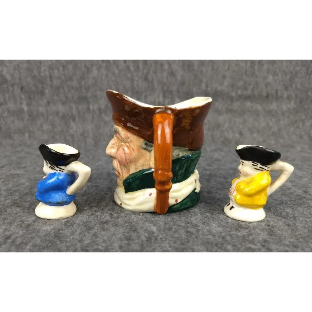 Toby Mug & 2 Miniatures Lancaster Sandland Hand Painted in England Vintage 1949+